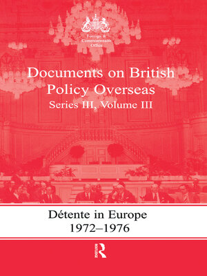 cover image of Detente in Europe, 1972-1976